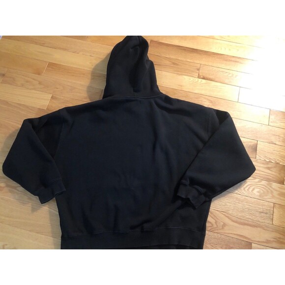 Premium NovaMen Solid Black Hoodie Large Super Soft Heavy Pullover - Picture 9 of 9